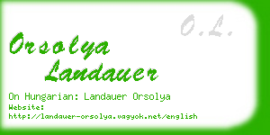 orsolya landauer business card